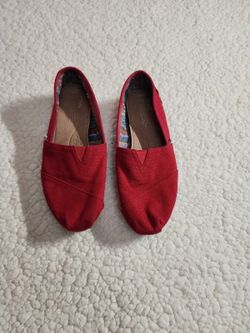 Tommy w 9.5 alpargata de lona Rojo mujer clásico slip on