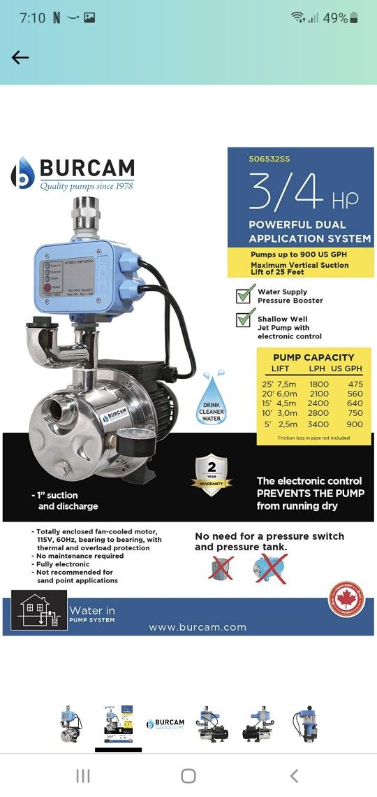 Sprinkler Pump Booster Brand New