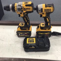 Dewalt Tool Kit FlexVolt Advantage Hammer Drill With 6 Ah Battery Brushless Impact Driver W/6Ah Battery & Charger 