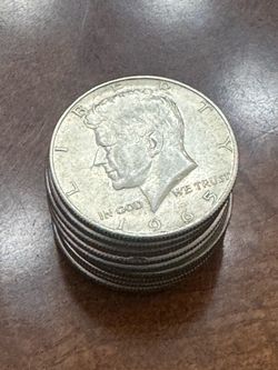 10 40% silver Kennedy Half Dollar Coin Stack