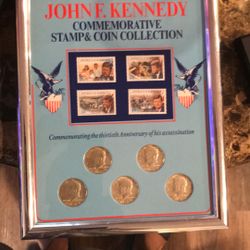 John F Kennedy Commemorative Stamp And Coin Collection 