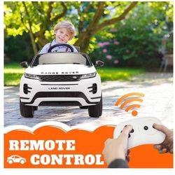 TOBBI 12V Licensed Land Rover Kids Ride On Car with Parental Remote Control,black