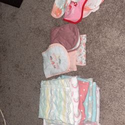 Receiving Blankets, Bibs, Burp Rags