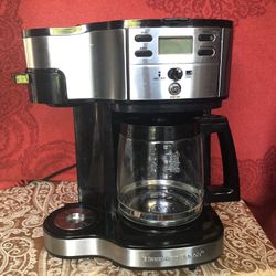 Hamilton Beach 2-Way 12 Cup Programmable Drip Coffee Maker & Single Serve Machine,