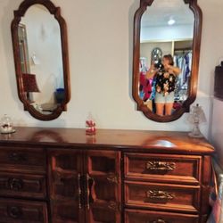 Oblong Wooden Mirrors