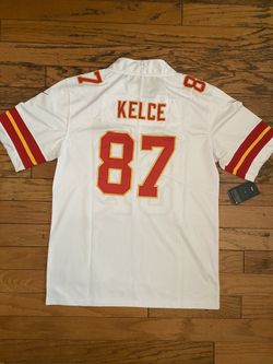 White Kansas City Chiefs Travis Kelcey Super Bowl Patches Jersey #87