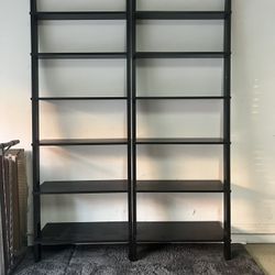 Bookshelves. 4 Solid Wood Black