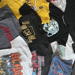 Miscellaneous Boys T-Shirts Vans Lakers LAFC Nike Marvel Size XS & Small (9 Shirt Bundle)