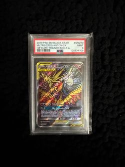 Assorted PSA graded cards/ sealed Pokémon center etb