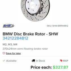 BMW Disc Brake Rotor Pair (2)