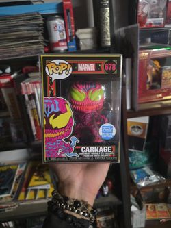 Black light Carnage Rave Spiderman funkos Action figure toy For Sale