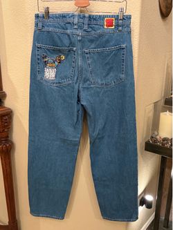 EMPYRE Men Blue Loose Fit Alley Cat Skate Denim Jeans Size 30