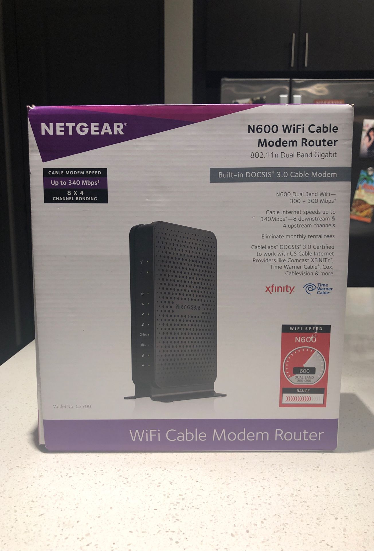 Netgear N600 WiFi Cable Modem Router