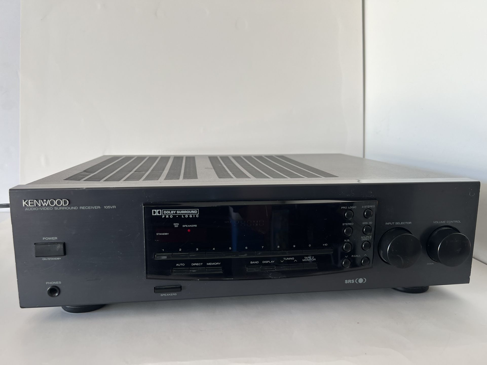 Kenwood Audio Video Surround Sound Receiver 105VR Tested Working