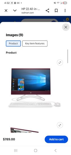 HP 22 All-in-One Desktop Computer