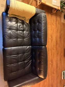 Ikea Leather Modern Couch