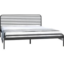 Alberton Black Metal King Bed Frame
