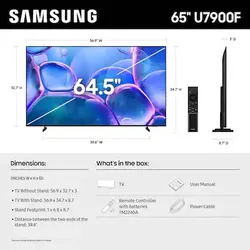 Samsung - 65” Class CU7000 Crystal UHD 4K Smart Tizen TV (2025 excellent condition.