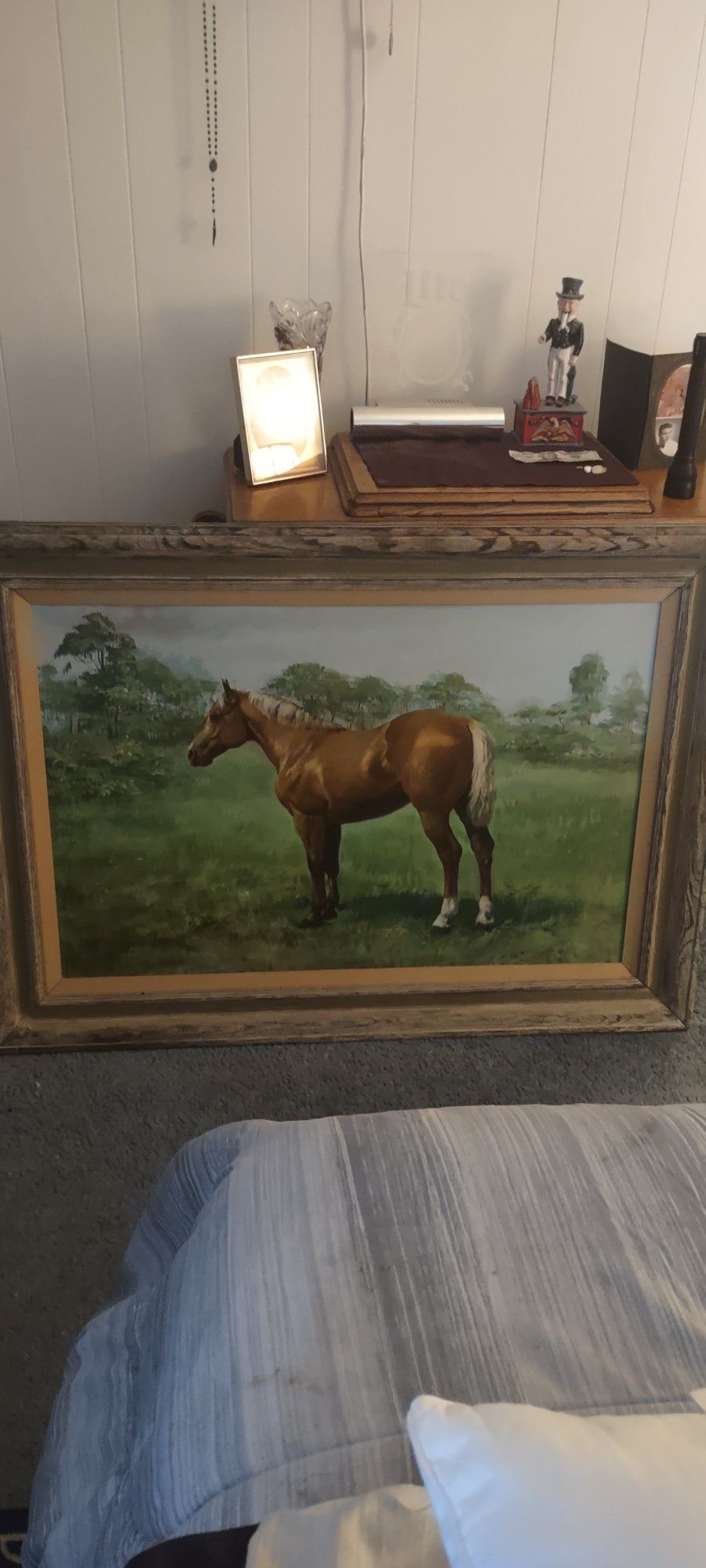 Original And Authenticated Harland Young Oil On Canvas Horse Painting Excellent Condition
