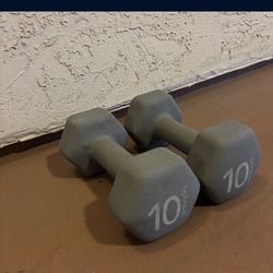 One Pair Of 10 Pound Dumbbells Exercise Equipment Weights Dumbells hand weights
