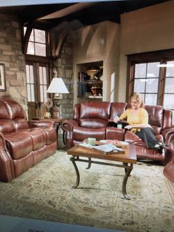 100% Italian leather sofa and love seat