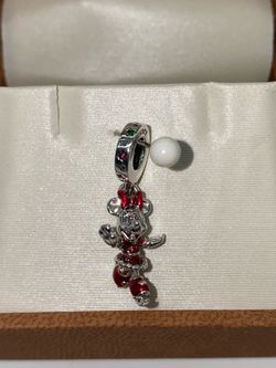 Pandora Disney Minnie Mouse Ice Skating Dangle Charm (Sterling)