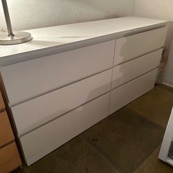 IKEA MALM 6-Drawer Dresser (White) – Modern, Minimalist