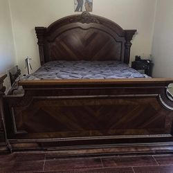 Bed Frame   No Box Spring Or Mattress Tall Dresser  6 Drawer And 2 Small Dresser 3 Drawer 