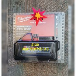 🍒 MILWAUKEE BATTERY 8 HIGH OUTPUT 