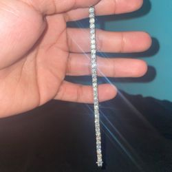 •925 Solid Silver Tennis Bracelets With Moissanite Diamond