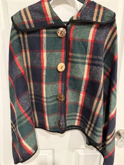 LIB Clasdice Plaid Poncho 