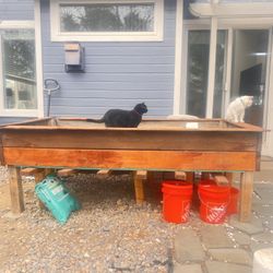 Large Raised Garden Bed Planter – Elevated Wood Vegetable Box – Heavy Duty