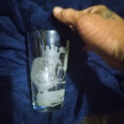Christ Lam And Lion Engraved Glass