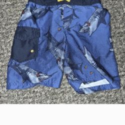 Cat And Jack Blue Swim Trunks 