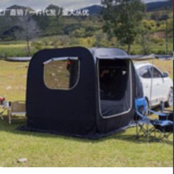 No setup required, quick-drive tail tent black Excluding canopy poles and spikes