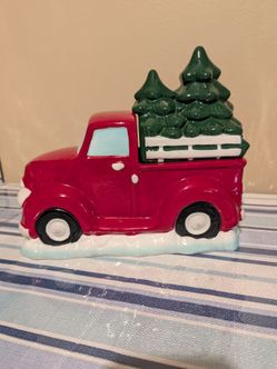 Christmas decor,Red Truck, farm House decor.