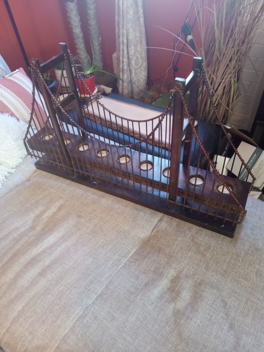 Golden Gate Bridge Replica 9 Tea light Holder Menorah