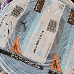 250 ft. 14/3 Light Blue Solid CerroMax SLiPWire Copper NM -B Wire