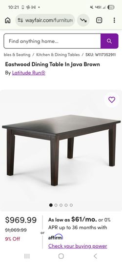New dinner table