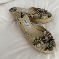 Rare Jimmy Choo Espadrille Wedge Sandal Shoes