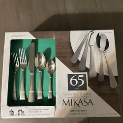 Mikasa 65 Piece Silver Ware Set