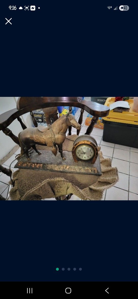 Antique HORSE CLOCK