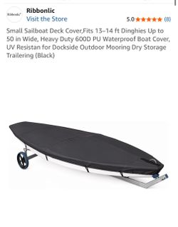 Ribbonlic Small Sailboat Deck Cover Black