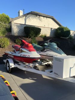 2 Sea Doos with Trailer and Dolly. $4,200