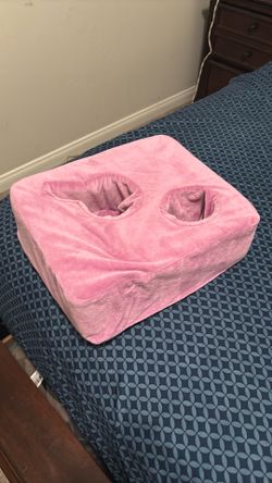 Pink Plush Couch Arm Cup Holder Pillow