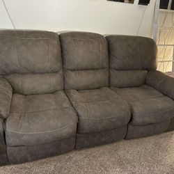 3 Seat, 2 Recliner Couch. 