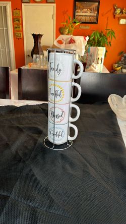 PIER  1 STACKING MUGS .