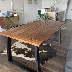 Natural Edge Wooden Table 