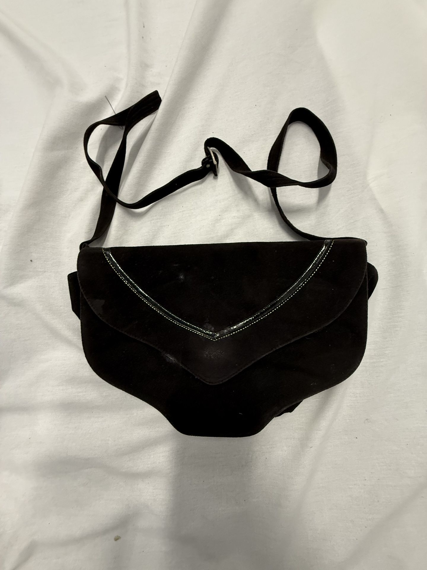 Vintage Black Suede Women's Bag