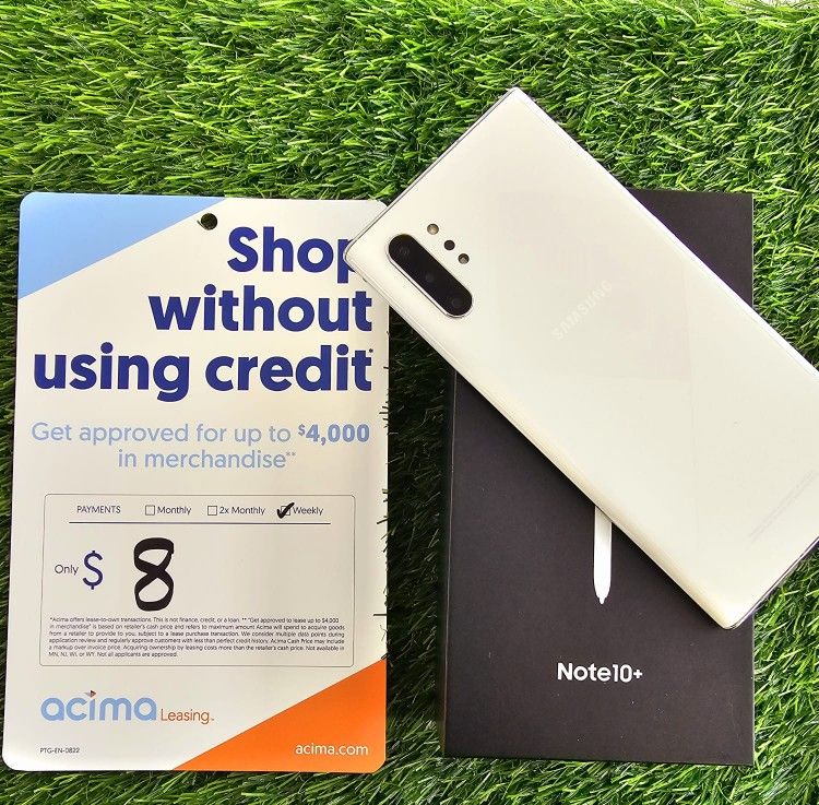 Samsung Galaxy Note 10+ 256gb Unlocked. In Payments With No Credit Check, Lowest Wholesale Prices. 3 months Warranty